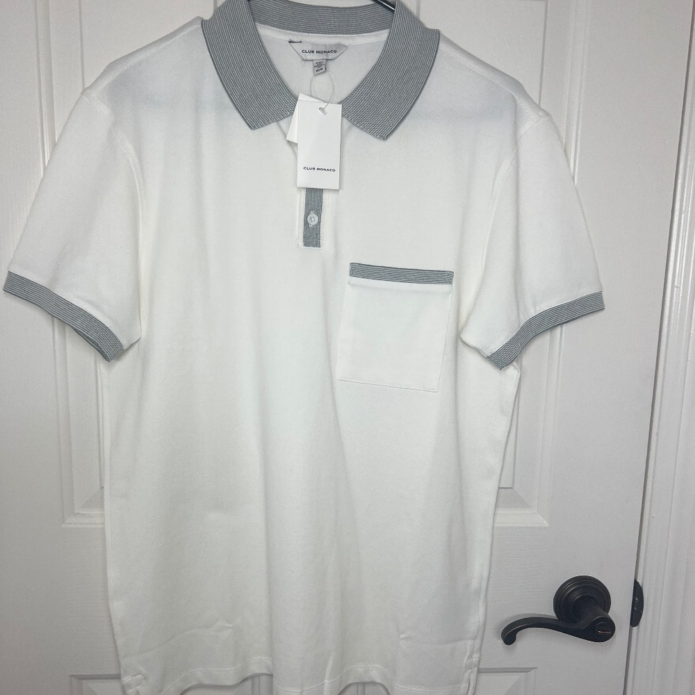 Club Monaco Double Feeder Stripe Polo